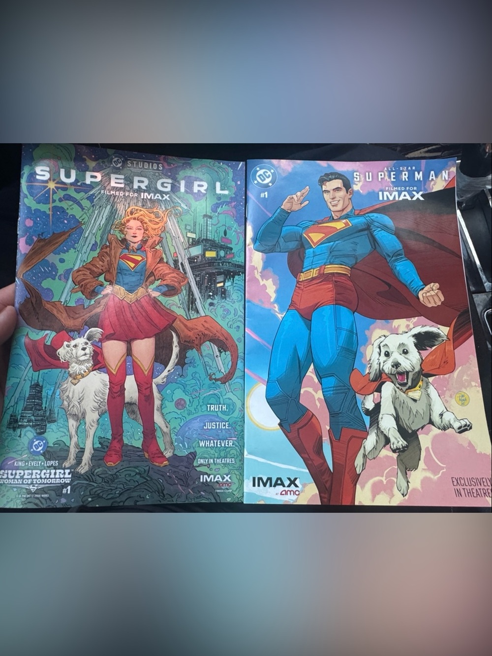 DC Comics Supergirl & Superman AMC IMAX exclusive comic books! LIMITED EDITION!